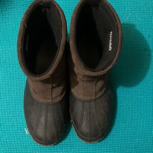 sorleon 8.5 men Black and Brown Rain Boots